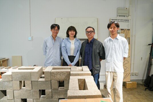 Isaac Tang, Nicholas Cheung, Professor Thomas Tsang and Kim Chan